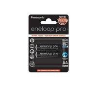 Panasonic eneloop Pro, Pile Ni-MH prête à l'emploi, AA Mignon, Pack de 2, Min. 2500 mAh, 500 Cycles de Charge, aux Performances accrues et avec Une Faible autodécharge, Pile Rechargeable