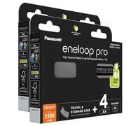 Eneloop Pro Lot de 2 x 4 Piles Rechargeables AA 2500mAh + boîte de Rangement