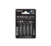 Panasonic eneloop Pro, Pile Ni-MH prête à l'emploi, AA Mignon, Pack de 4, Min. 2500 mAh, 500 Cycles de Charge, aux Performances accrues et avec Une Faible autodécharge, Pile Rechargeable