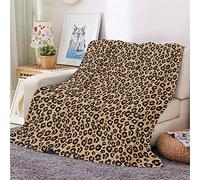 ENEN Microfibre Plaid Couverture Polaire en Flanelle, Doux Moelleux et Chaude, pour Le Voyage Canapé Lit, Fit All-Season Canapé Chambre à Coucher (120x160,Impression léopard)