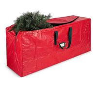 ENEN Sac de Rangement pour Sapin de Noël Artificiel, Sac a Sapin Tissu Imperméable, Anti-poussière, Pliable, avec Double Fermeture Éclair pour Arbres de Noël de 7,5-9 Pieds (Rouge,42x27x38cm)