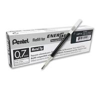 Energel Lrp7-A Ink Refills For Permanent Gel Rollerball Pens Pack Of 12 Black