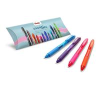 Energel X Rollerball Gel Interlocking 0.7 Mm 4 Assorted Colours (Orange, Pink, Blue, Purple)