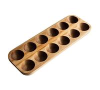 ENERGETIC 12 Trous Style Japonais en Bois Double RangéE BoîTe de Rangement D'Oeufs Organisateur Support Oeufs Titulaire Cuisine DéCor Accessoires