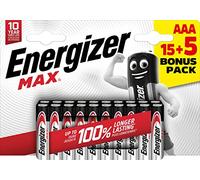 Energizer 1900458 E301534800 Max Lot de 20 Piles alcalines AAA 1,5 V