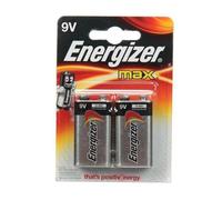 Energizer Pile Max 9V Alcaline Longue durée Lot de 2 – Emballage recyclable – 5 ans