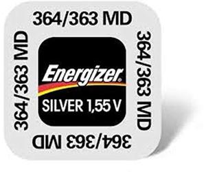 Energizer 364/363 364 SR621SW Pile Bouton pour Montres oxyde d'argent économique en énergie 2,2x6,8 (HxØ/mm)