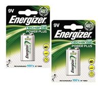 Energizer 633003 Lot de 2 piles rechargeables 9 V NiMH 175 mAh HR22,5 V