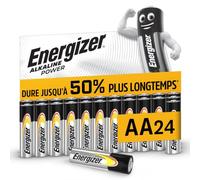 Energizer Alkaline Power Piles AA (Lot de 24), 1,5V, Énergie Longue durée | Idéales pour Les appareils du Quotidien, Emballage 100% Recyclable, Conservation 7 Ans [Exclusivité Amazon]