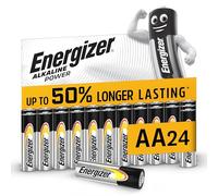 Energizer Alkaline Power Piles AA (Lot de 24) - Mignon LR6 Alcaline 1,5 V - Énergie Longue durée - Idéales pour Les appareils du Quotidien - Emballage 100% Recyclable [Exclusivité Amazon]