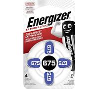 Energizer Batterie pour aide auditive Zinc-Air 675 (PR44) 1,4 V – 4 piles