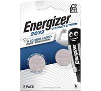 Energizer CR 2032 Pile Bouton (Lot de 2) - Piles Lithium 3V - La 1ére Pile Bouton sécurité 3 en 1 Child Shield - Technologie d'alerte Couleur - Conservation 12 Ans