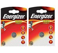 ENERGIZER Cr1620 DL1620 Lot de 2 piles boutons au lithium pour clés de voiture 3 V