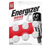 6 Piles CR2032 Energizer Bouton Lithium 3V