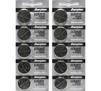 Energizer Lot de 10 piles bouton CR2032 au lithium 3 V (2 x 5 paquets) dans leur emballage d'origine