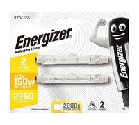 Energizer Lot de 2 Ampoules halogènes à économie d'énergie R7S J28 linéaire 2250lm 120W 2900K (Blanc Chaud)