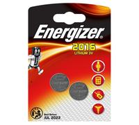Energizer Lot de 2 piles CR2016 piles bouton au Lithium 3 V emballées sous Blister