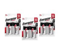 ENERGIZER Lot de 3 Blisters de 2 Piles Max LR20 D