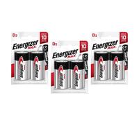 ENERGIZER Lot de 3 Blisters de 2 Piles Max LR20 D
