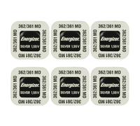 ENERGIZER Lot de 6 Blisters de 1 Pile montres Oxyde d'Argent 362/361 SR58 SR721SW
