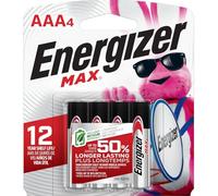 Energizer Max Alkaline AAA Batteries, 4 Count