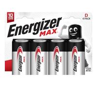 Energizer Piles alcalines Max D LR20 – 1,5 V – Pack de 4