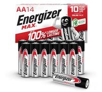 Energizer Max Piles AA (Lot de 14) - Mignon LR6 Alcaline 1,5 V - Énergie Longue durée - Idéales pour Les appareils du Quotidien - Emballage 100% Recyclable - Conservation 10 Ans [Exclusivité Amazon]