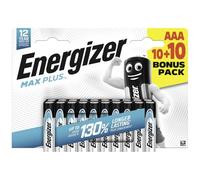 Energizer Max Plus Micro (AAA) Lot de 20 Piles alcalines au manganèse 1,5 V