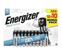 Energizer Piles Max Plus LR3 (AAA) alcalines 1,5 V Lot de 20