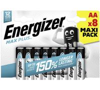 8 Piles Alcalines AA / LR6 Energizer Max Plus