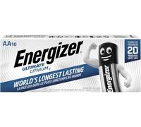 Energizer Max Ultimate Lithium Lot de 10 Piles AA au Lithium Longue durée pour appareils à Haute consommation, Plus légers et 20 Ans de Vie