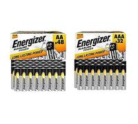 Energizer Pack of 48 Piles AA, Alkaline Power, E301772200 (Amazon Exclusif) + Piles Alkaline Power AAA, 32 Unités (Amazon Exclusif)