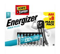 Energizer Pile alcaline AAA / LR3 Max Plus - Lot de 8 piles + 1 OFFERT