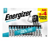 Energizer Pile alcaline AAA / LR3 Max Plus - Pack Promo 8 + 4 GRATUITES