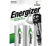 Energizer Pile rechargeable C / HR14 Power Plus - 2500 mAh - Lot de 2