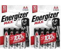 Energizer : Piles Alcalines Energizer Lr6 Max 1,5v (x4) (Lot de 2)