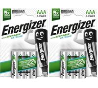 Energizer Piles Rechargeables AAA, Recharge Extreme, Lot de 8