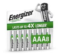 Energizer Recharge Power Plus Piles Rechargeables AAA (Lot de 8) - 700 mAh NiMH - pré-chargées - Puissance Longue durée - 1000 Cycles - Emballage 100% Recyclable et sans Plastique