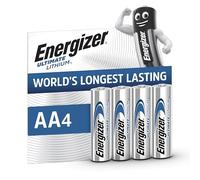 Energizer Piles AA Ultimate Lithium - Longue durée, conservation 25 ans - Lot de 4
