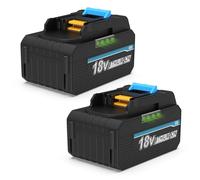 ENERGUP 18V 5.5Ah BL1850B Batterie pour Makita Batterie 18V BL1860B BL1850B BL1850 BL1840B BL1830B BL1820B BL1815 194205-3 avec Indicateur LED- 2pcs