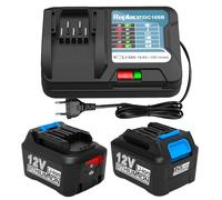 Energup 2 Pièces 12V 4.0Ah BL1041B Batterie avec Chargeur pour Makita Batterie 12V BL1040 BL1021B B1015 BL1040B BL1020