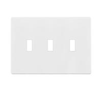 ENERLITES Plaque murale à triple interrupteur à bascule sans vis, couvercle d'interrupteur sans danger pour les enfants, taille standard 3 interrupteurs 11,9 x 16,6 cm, thermoplastique en