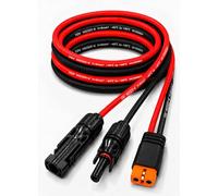 ENERNOVA Câble Solaire XT60i 4mm² pour Station d'Énergie, 3 m | Entrée Solaire Maximale XT60i, Cuivre 100 % Étamé, Faible Résistance, Isolation PPO, Résistant aux UV, 30A/1500V