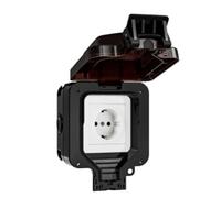 ENERRGECKO IP66 Prise étanche 220V Noir Prise murale Alimentation avec Intégré Interrupteur Electrique UE-Appareils ménagers(A) Installation facile