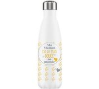 Enesco - Bouteille isotherme en inox Maman La plus douce Blanc G
