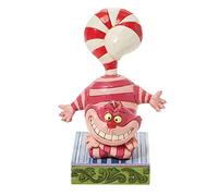 Enesco Disney Traditions by Jim Shore Figurine Alice au Pays des Merveilles Chat du Cheshire Queue de Canne à Sucre Multicolore 11,4 cm
