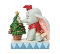 Enesco Disney Traditions by Jim Shore Figurine Dumbo avec Sapin de Noël et Cloche, 13 cm, Multicolore