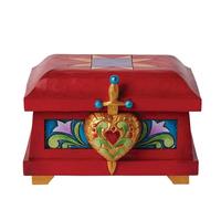 Enesco Disney Traditions Collection par Jim Shore Blanche-Neige Boîte à bijoux décorative Pierre en résine peinte à la main - Boîte à bijoux Disney méchants - Décoration