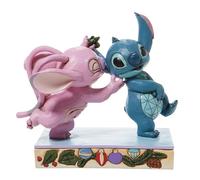 Enesco Disney Traditions Figurine Baiser de gui et Ange avec gui Multicolore 6008980 Taille Unique