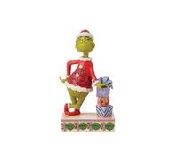 Enesco Figurine Jim Shore Grinch on Stacked Gifts